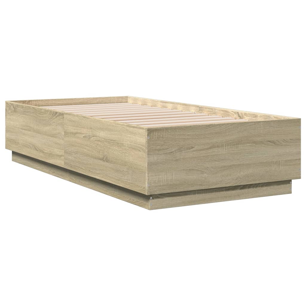 Bed Frame without Mattress Sonoma Oak 90x190 cm Single