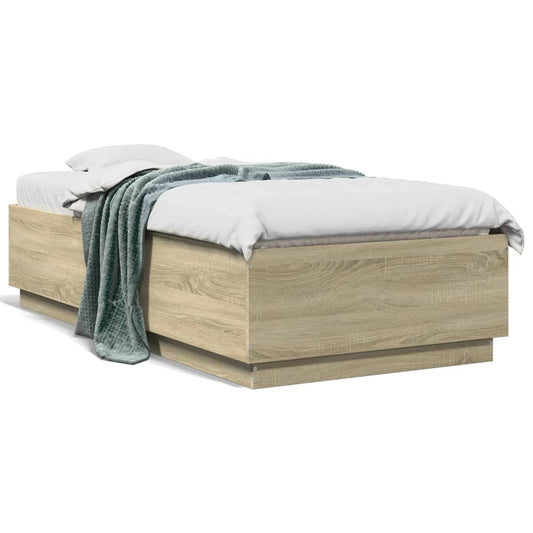 Bed Frame without Mattress Sonoma Oak 75x190 cm Small Single