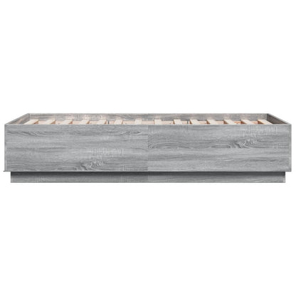 Bed Frame without Mattress Grey Sonoma 75x190 cm Small Single