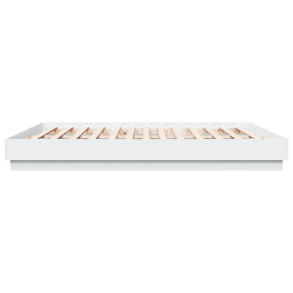 Bed Frame | White | Engineered wood | 200x200 cm | Durable | Bed Frame