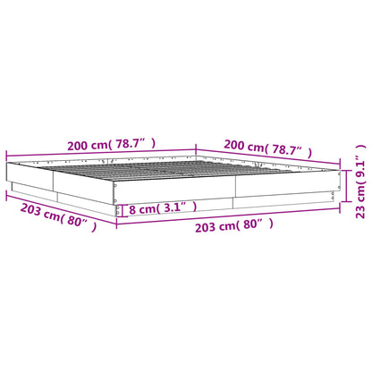 Bed Frame | Sonoma Oak | Engineered wood, Plywood | Double |  Durable