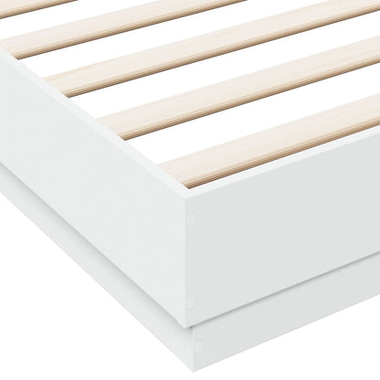 Bed Frame | White | Engineered Wood | Super King | Durable | Bed Frame