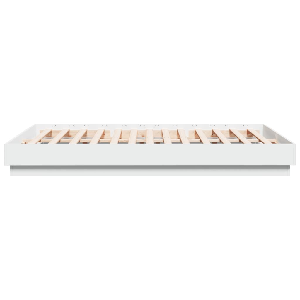 Bed Frame without Mattress White 160x200 cm