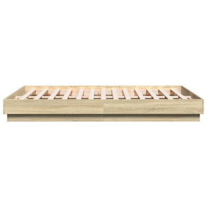Bed Frame | Sonoma oak | Engineered wood, Plywood | Double |  Simple