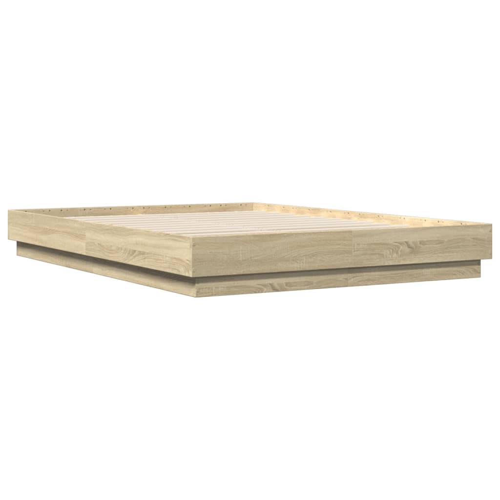 Bed Frame | Sonoma oak | Engineered wood, Plywood | Double |  Simple