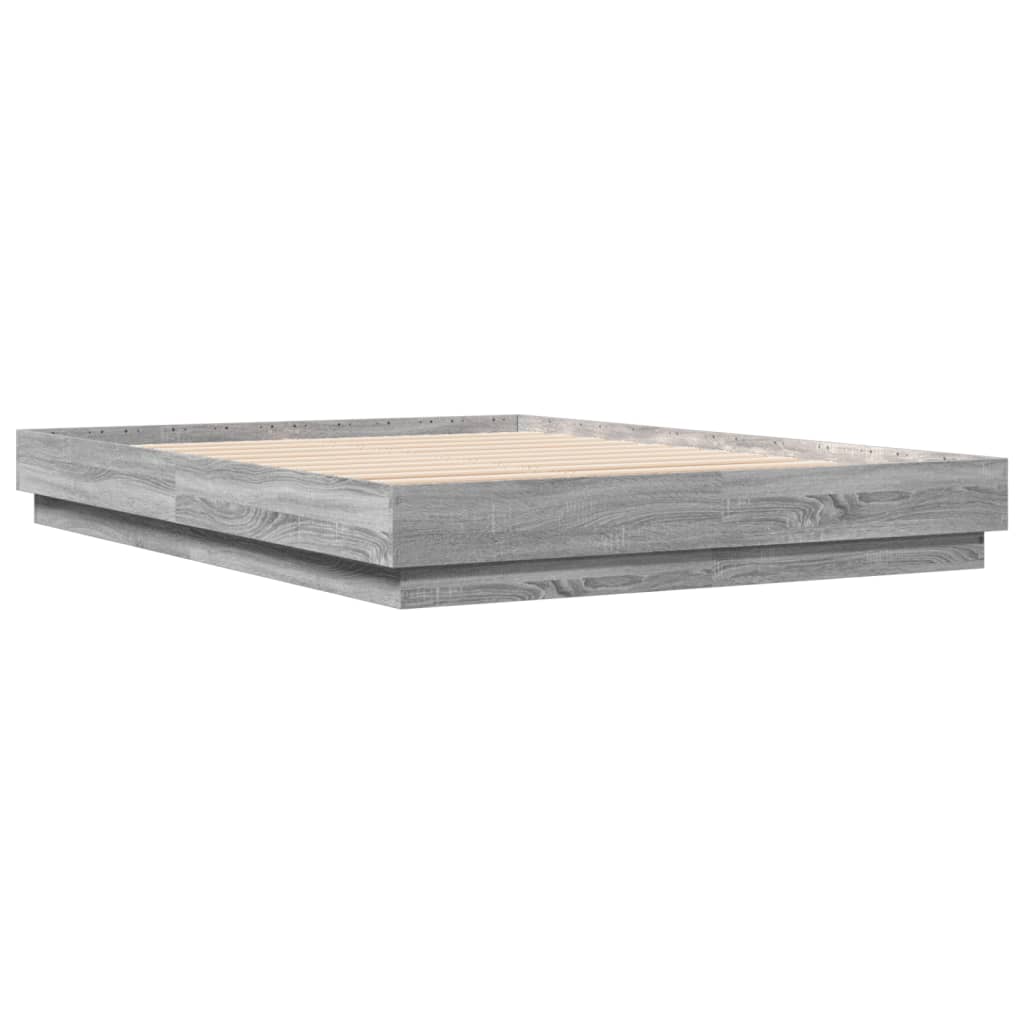 Bed Frame | Grey Sonoma | Engineered wood, Plywood | Double | Durable