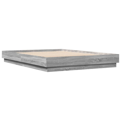 Bed Frame | Grey Sonoma | Engineered wood, Plywood | Double | Durable