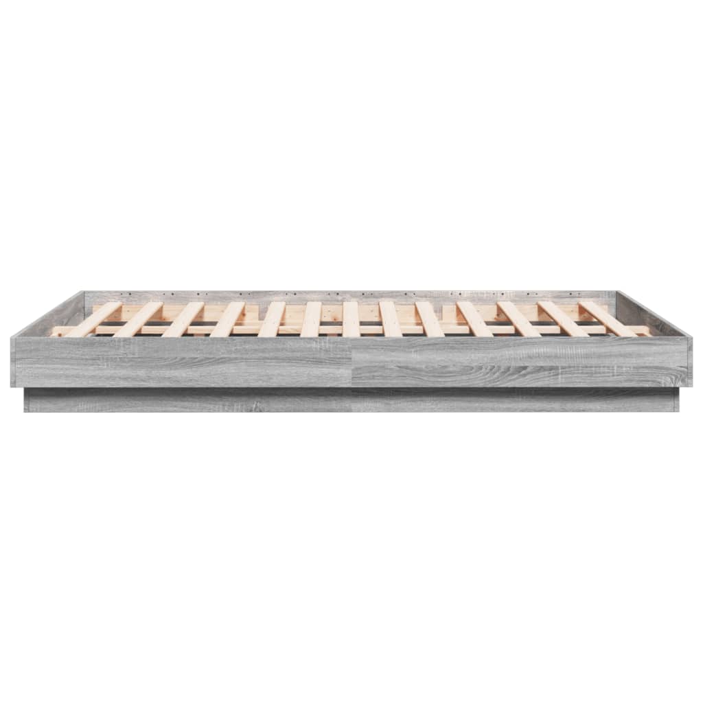 Bed Frame | Grey Sonoma | Engineered wood, Plywood | Double | Durable