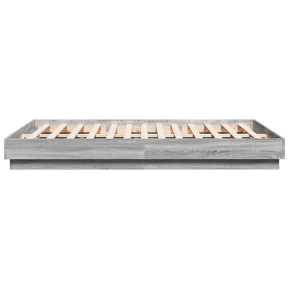 Bed Frame | Grey Sonoma | Engineered wood, Plywood | Double | Durable