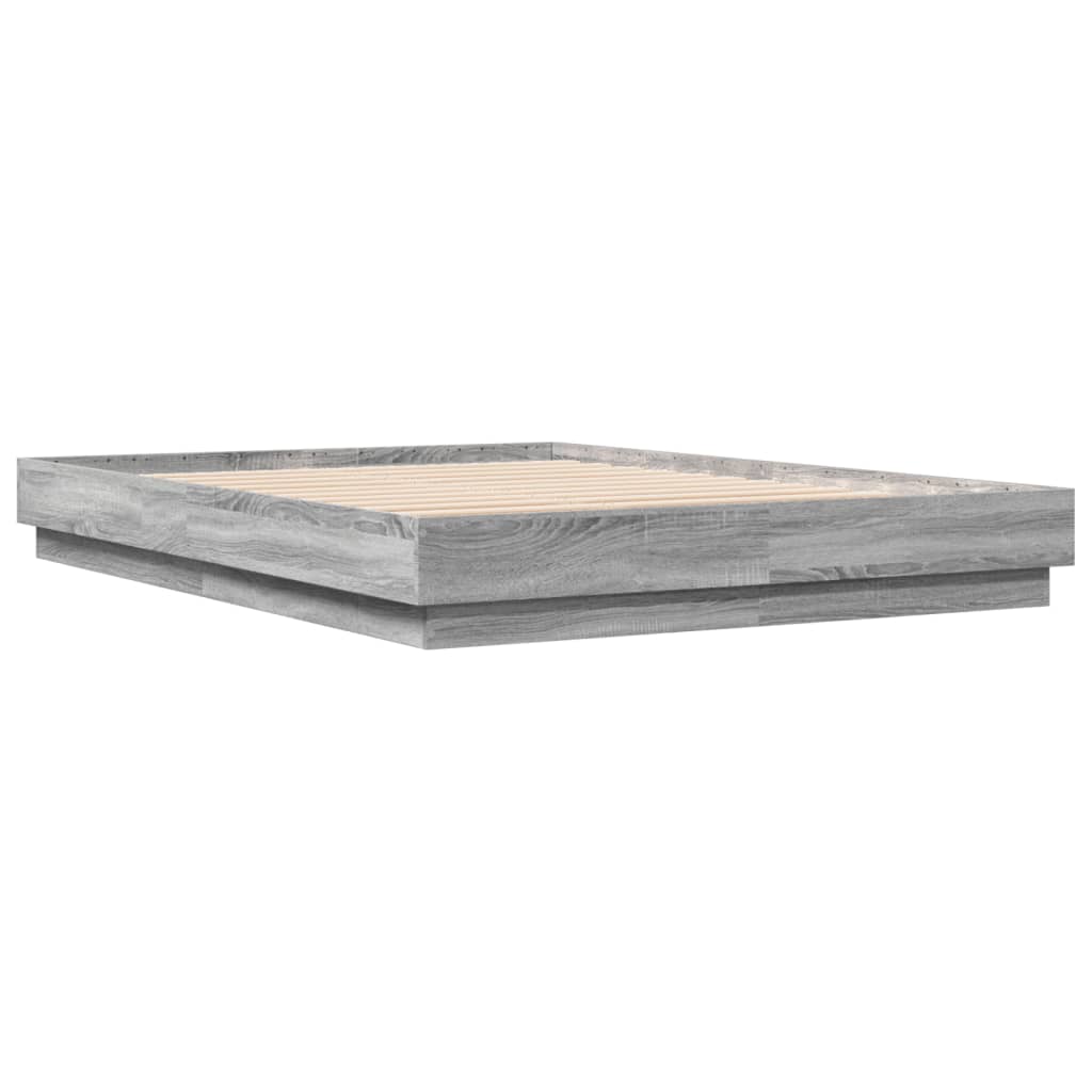Bed Frame | Grey Sonoma | Engineered wood, Plywood | Double | Durable