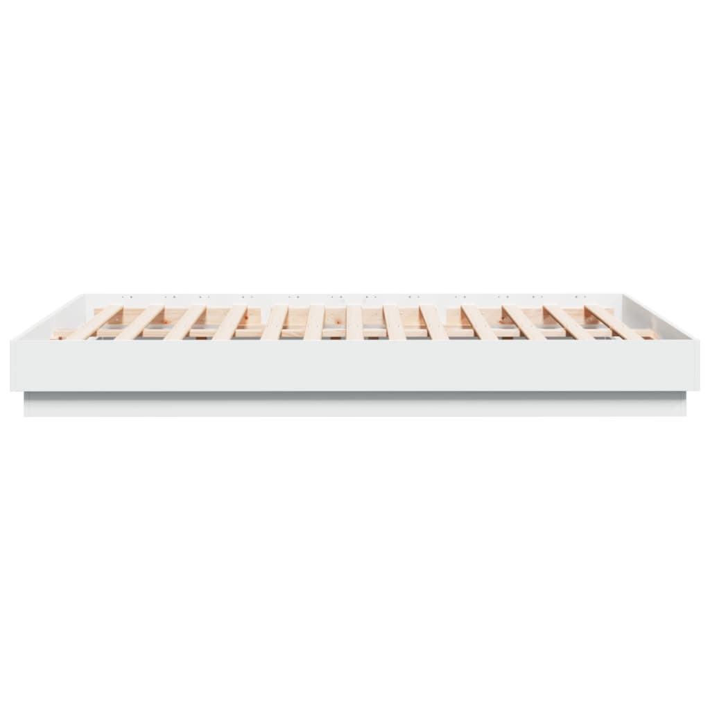 Bed Frame without Mattress White 150x200 cm King Size