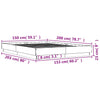 Bed Frame without Mattress White 150x200 cm King Size