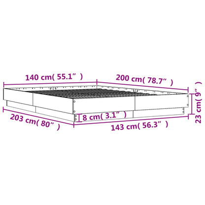 Bed Frame | White | Engineered wood | Double | Durable | Bed Frame
