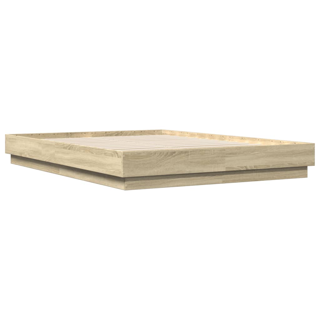Bed Frame | Sonoma Oak | Engineered Wood | 140x200 cm | Durable