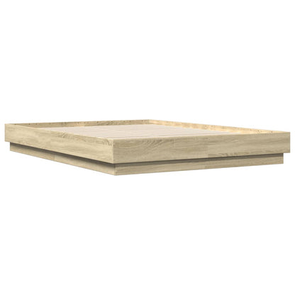 Bed Frame | Sonoma Oak | Engineered Wood | 140x200 cm | Durable