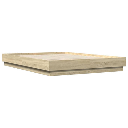 Bed Frame | Sonoma Oak | Engineered Wood | 140x200 cm | Durable