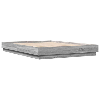 Bed Frame without Mattress Grey Sonoma 120x200 cm