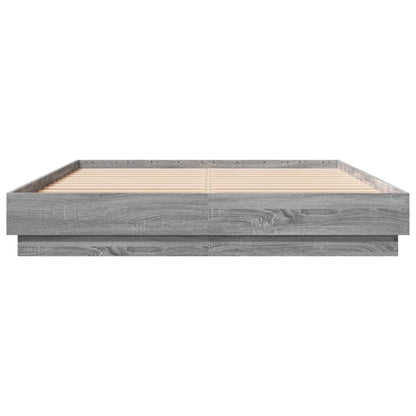 Bed Frame without Mattress Grey Sonoma 120x200 cm