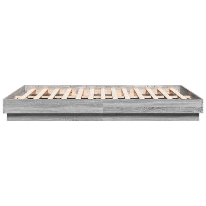 Bed Frame without Mattress Grey Sonoma 120x200 cm