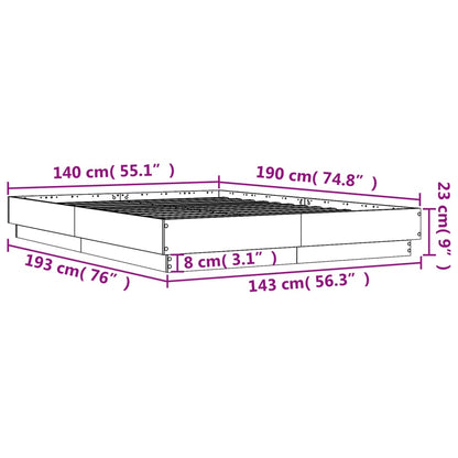 Bed Frame | Sonoma Oak | Engineered wood | Double |  Durable  | Bed Frame