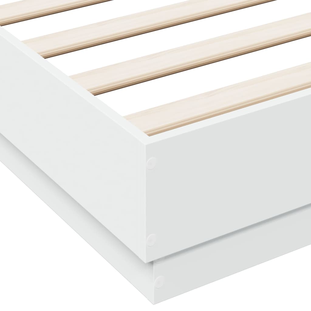Bed Frame | White | Engineered wood, Plywood | Double | Durable