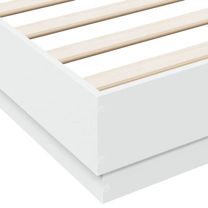 Bed Frame | White | Engineered wood, Plywood | Double | Durable