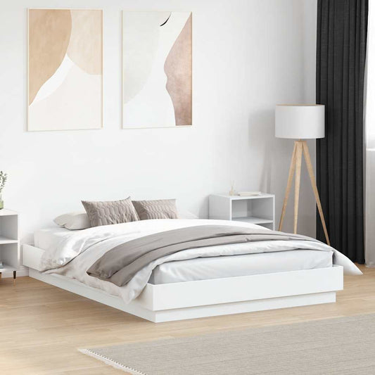 Bed Frame without Mattress White 135x190 cm Double