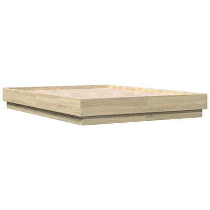 Bed Frame | Sonoma oak | Engineered wood | Double |  Durable  | Bed Frame