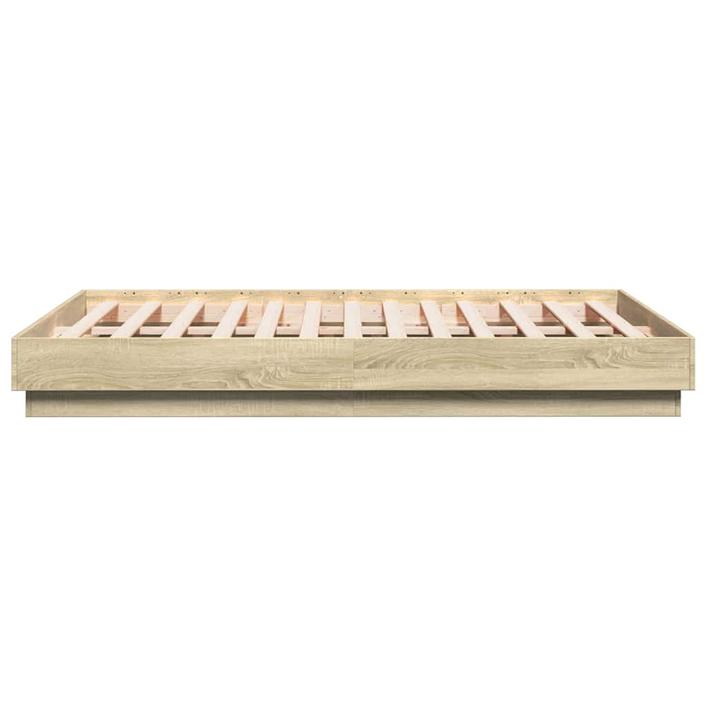 Bed Frame | Sonoma oak | Engineered wood | Double |  Durable  | Bed Frame