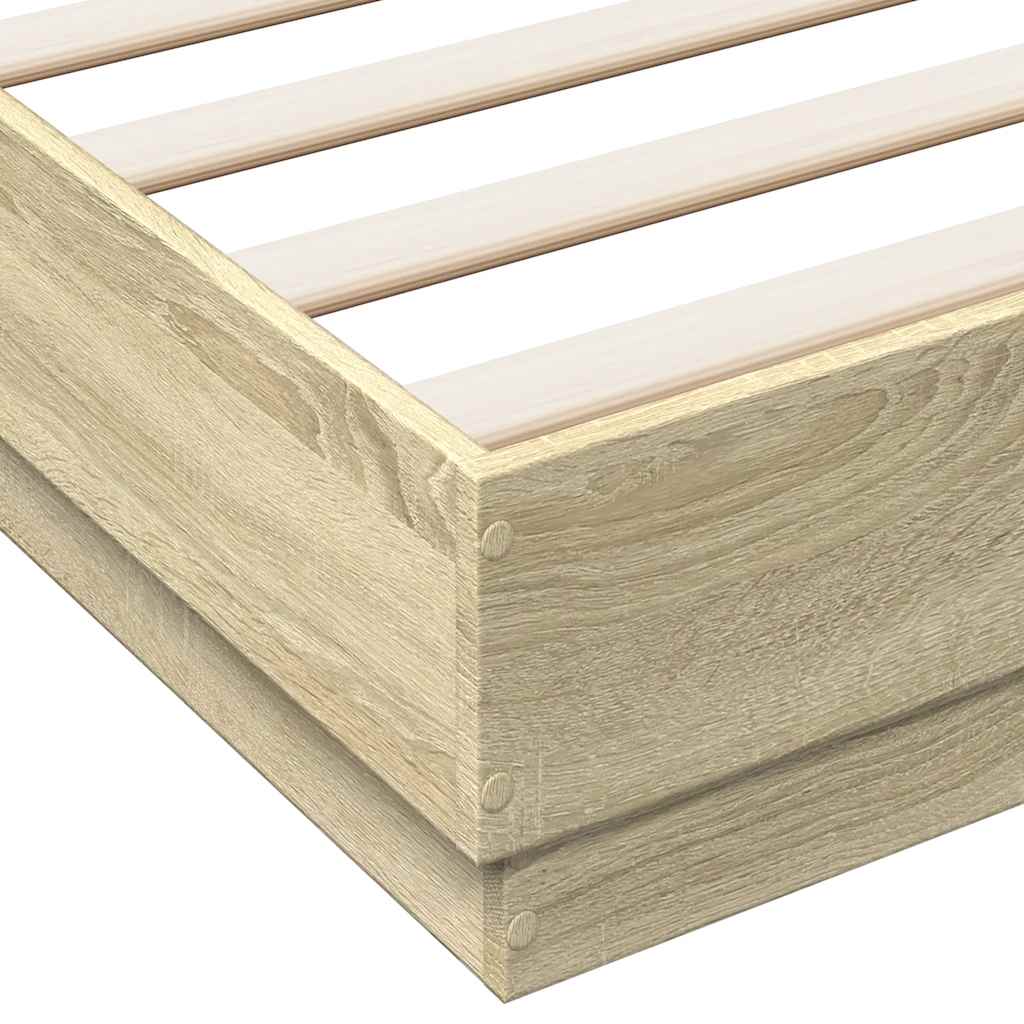 Bed Frame | Sonoma oak | Engineered wood | Double |  Durable  | Bed Frame