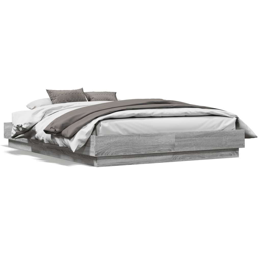 Bed Frame | Grey Sonoma | Engineered wood, Plywood | Small Double