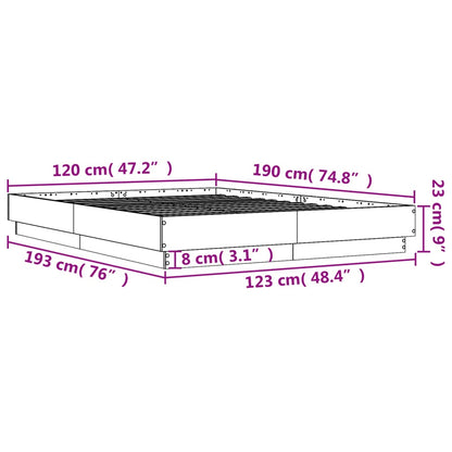 Bed Frame | Grey Sonoma | Engineered wood, Plywood | Small Double