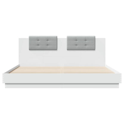 Bed Frame without Mattress White 200x200cm