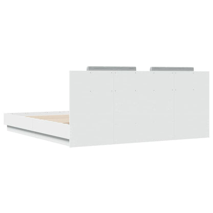 Bed Frame without Mattress White 180x200 cm Super King
