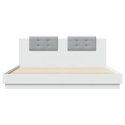 Bed Frame without Mattress White 160x200 cm