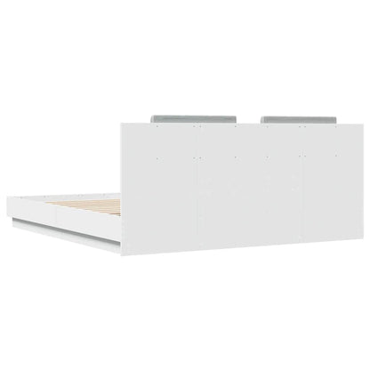 Bed Frame without Mattress White 160x200 cm