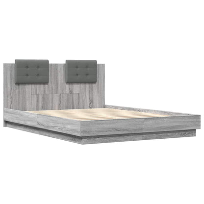 Bed Frame without Mattress Grey Sonoma 140x200 cm