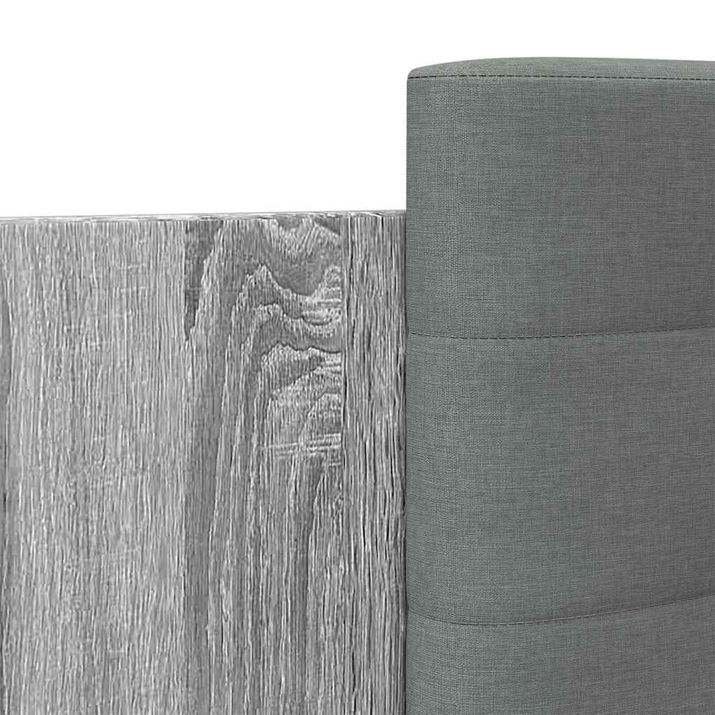Bed Frame without Mattress Grey Sonoma 140x200 cm