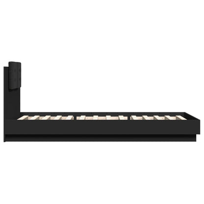 Bed Frame without Mattress Black 100x200 cm