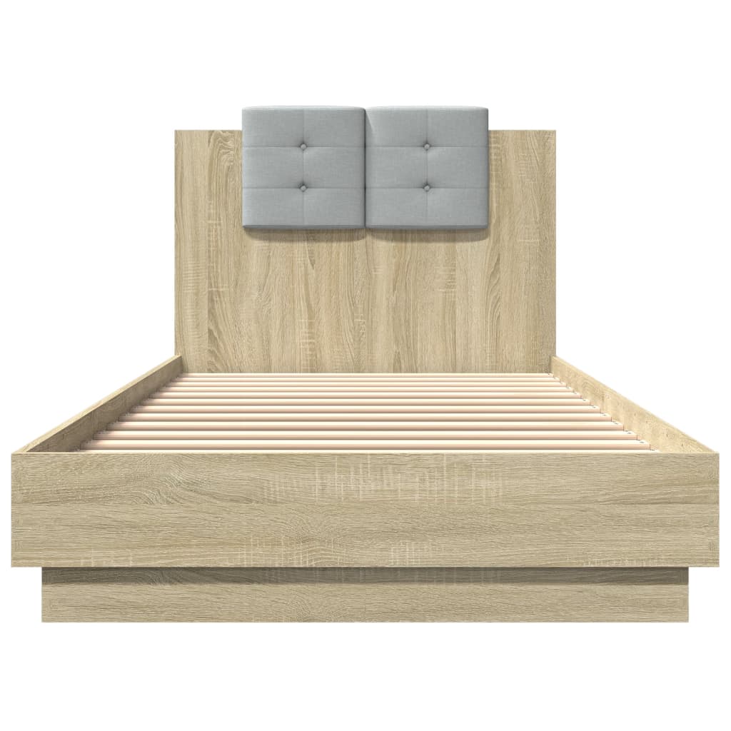 Bed Frame without Mattress Sonoma Oak 100x200 cm