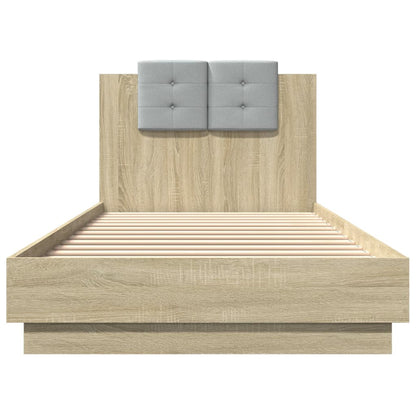 Bed Frame without Mattress Sonoma Oak 100x200 cm