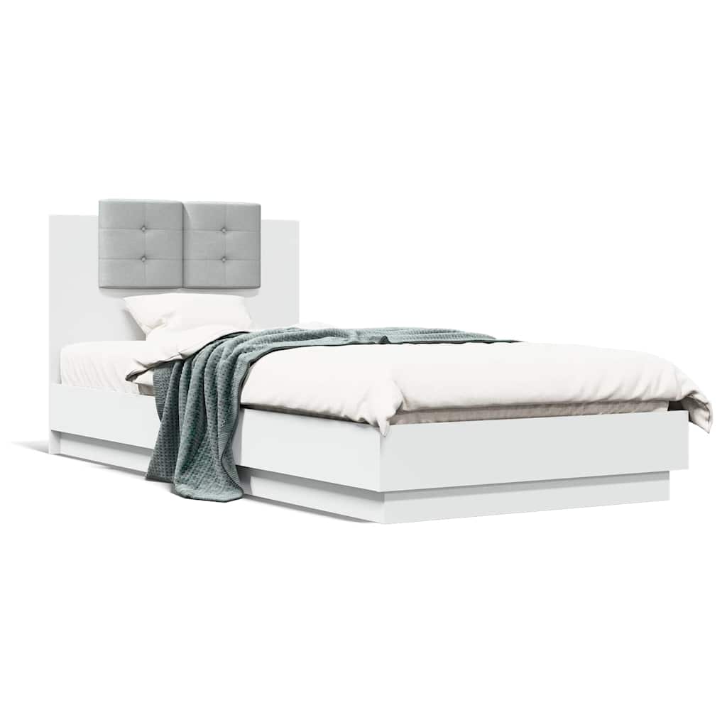 Bed Frame without Mattress White 90x200 cm