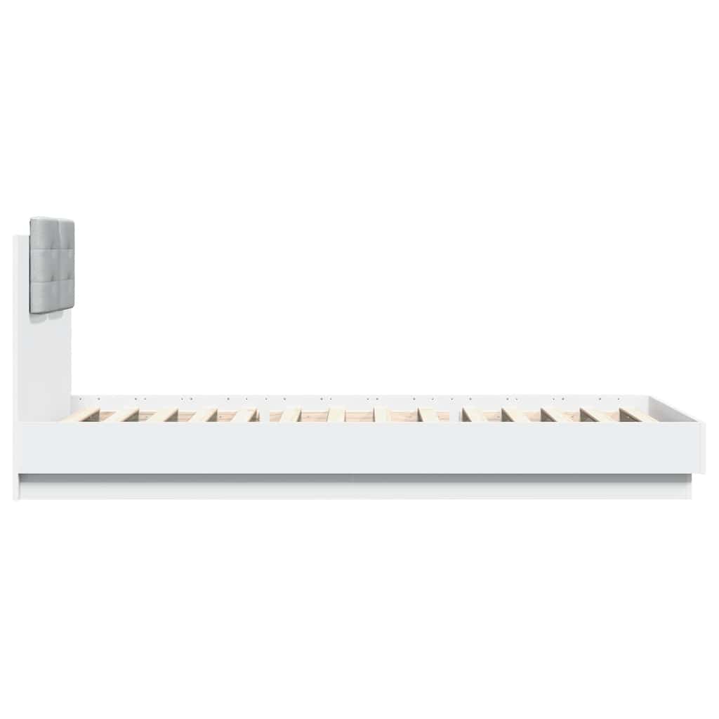 Bed Frame without Mattress White 90x200 cm