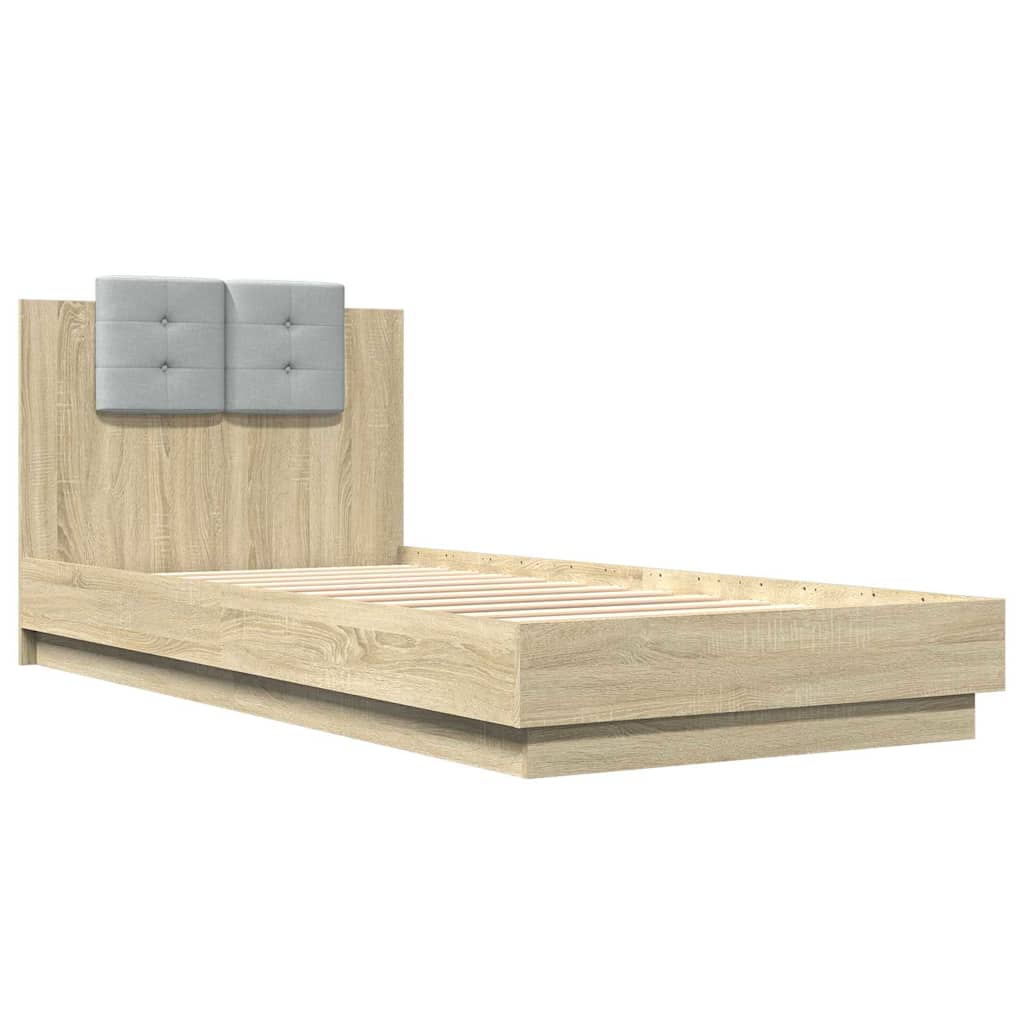 Bed Frame without Mattress Sonoma Oak 90x200 cm
