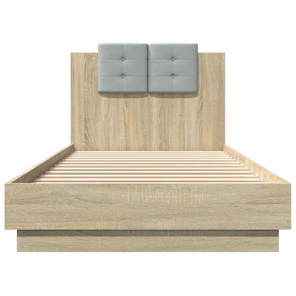 Bed Frame without Mattress Sonoma Oak 90x200 cm