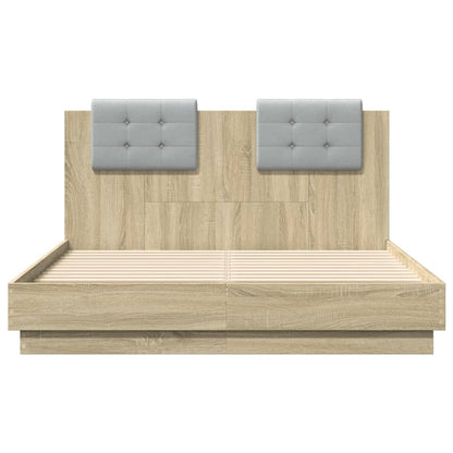 Bed Frame without Mattress Sonoma Oak 120x190 cm Small Double