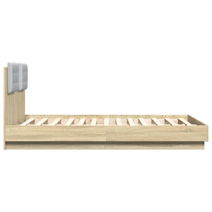 Bed Frame without Mattress Sonoma Oak 120x190 cm Small Double
