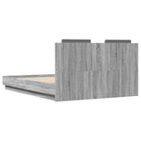 Bed Frame with Headboard Grey Sonoma 120x190 cm Small Double Engineered Wood