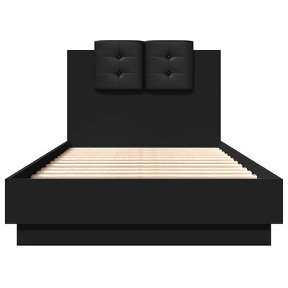 Bed Frame without Mattress Black 90x190 cm Single