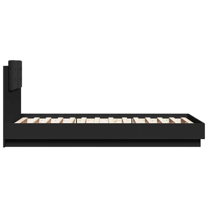 Bed Frame without Mattress Black 90x190 cm Single
